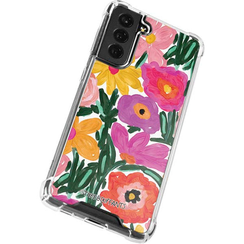 Bouffants and Broken Hearts Painterly Garden Galaxy S21 FE Clear Case